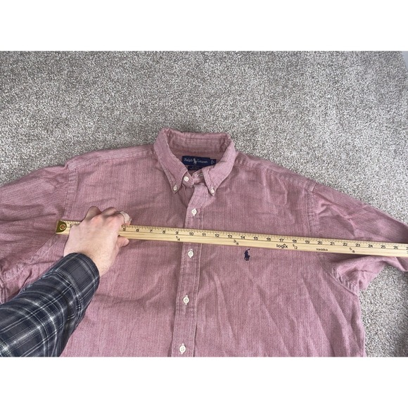 Polo Ralph Lauren Red Knit Pattern Shirt Blake Mens 2XL Preppy Cotton Work Read - Picture 5 of 7